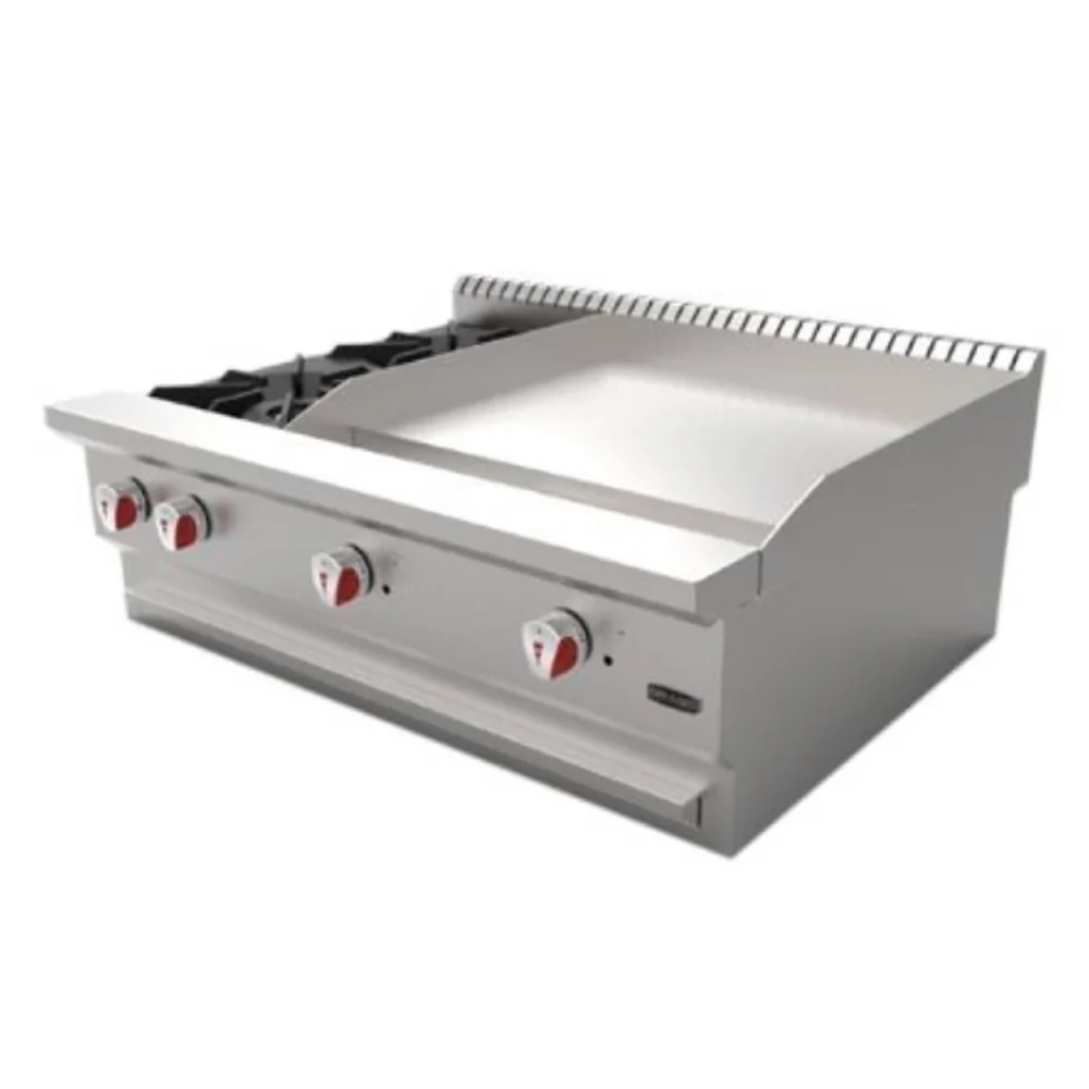 Parrilla DRAGO CG-20PD de 2 quemadores y plancha de 2´