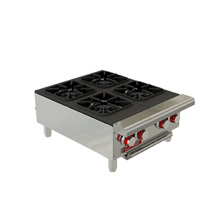Parrilla CORIAT PCV-4 DE MESA MASTER PREMIUM a Gas de 4 Quemadores octagonales sólidos en hierro fundido.