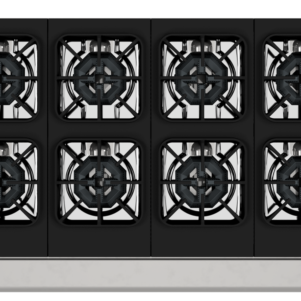 Alternative view of Parrilla CORIAT PCV-8 DE MESA MASTER PREMIUM a Gas de 8 Quemadores octagonales sólidos en hierro fundido.