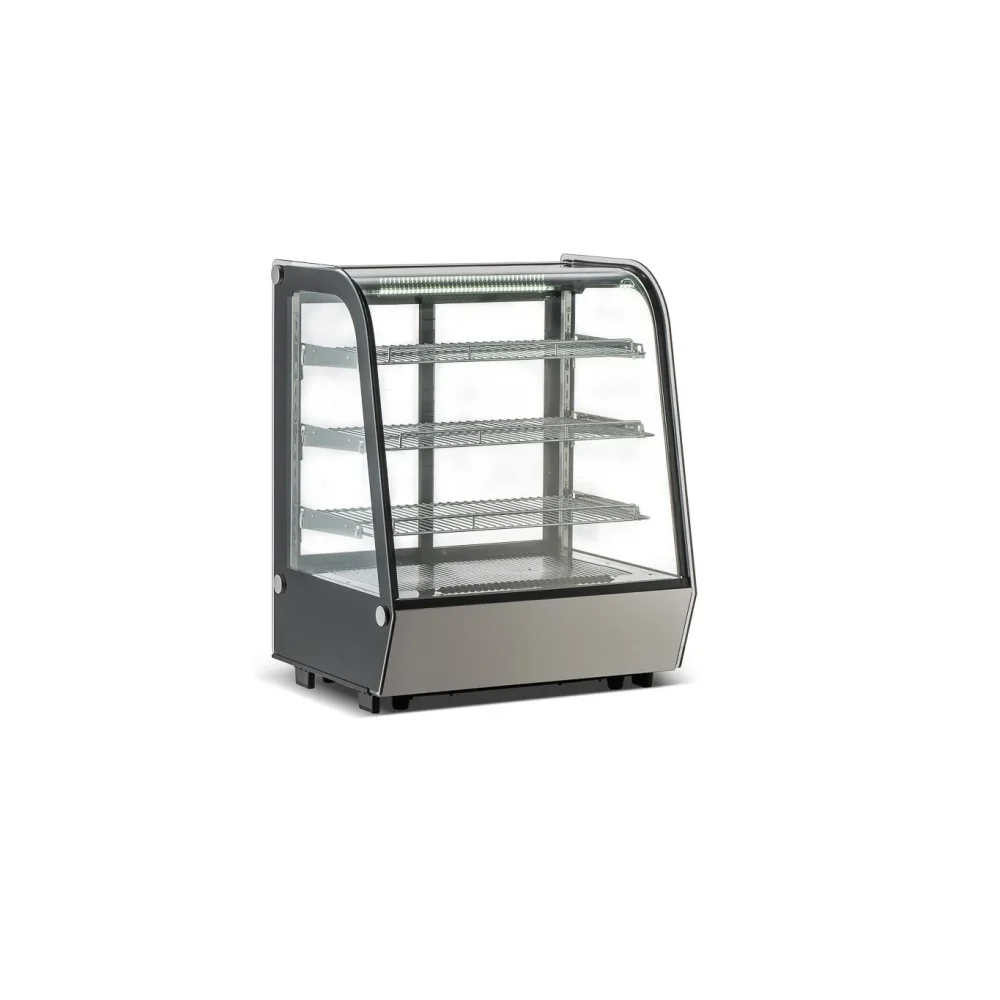 Vitrina refrigerada cristal curvo con 4 niveles de exhibición