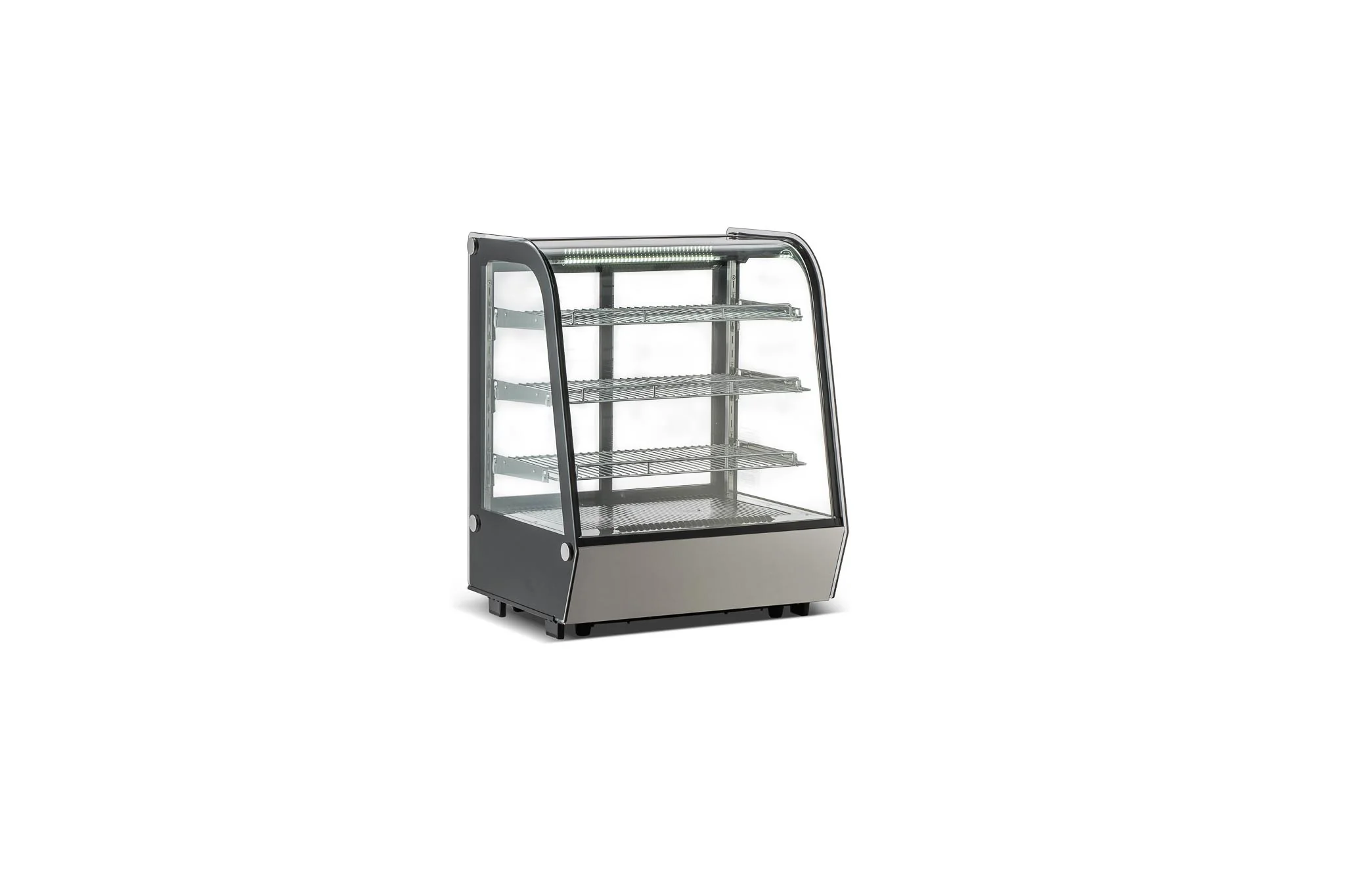 Vitrina refrigerada cristal curvo con 4 niveles de exhibición