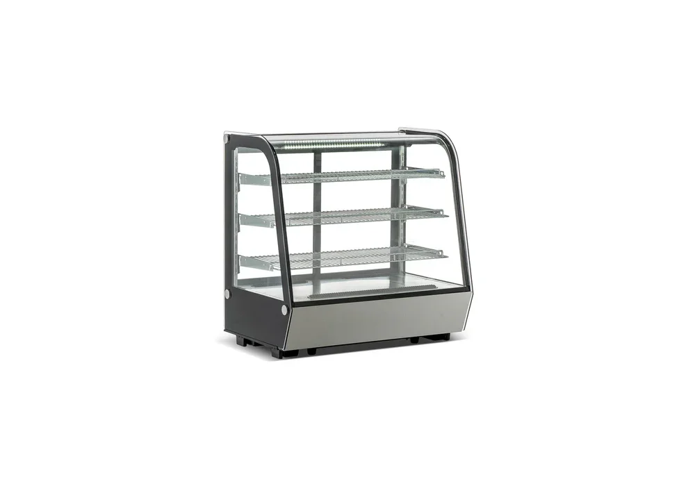 Vitrina refrigerada cristal curvo con 4 niveles de exhibición