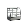 Vitrina refrigerada cristal curvo con 4 niveles de exhibición