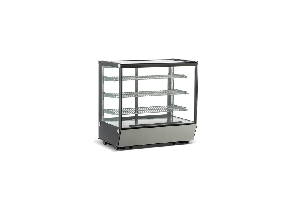 Vitrina refrigerada cristal recto con 4 niveles de exhibición